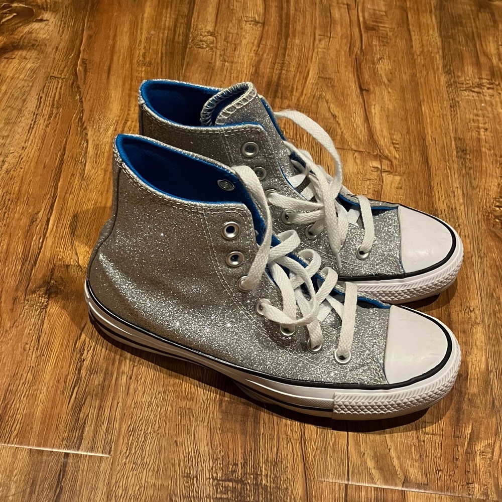 Silver Glitter High-Top Converse Chuck Taylor (6)